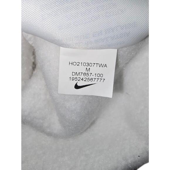 Nike White Crewneck Sweatshirt Jogger Pants Set Medium Champagne Gold Sides - Picture 12 of 12